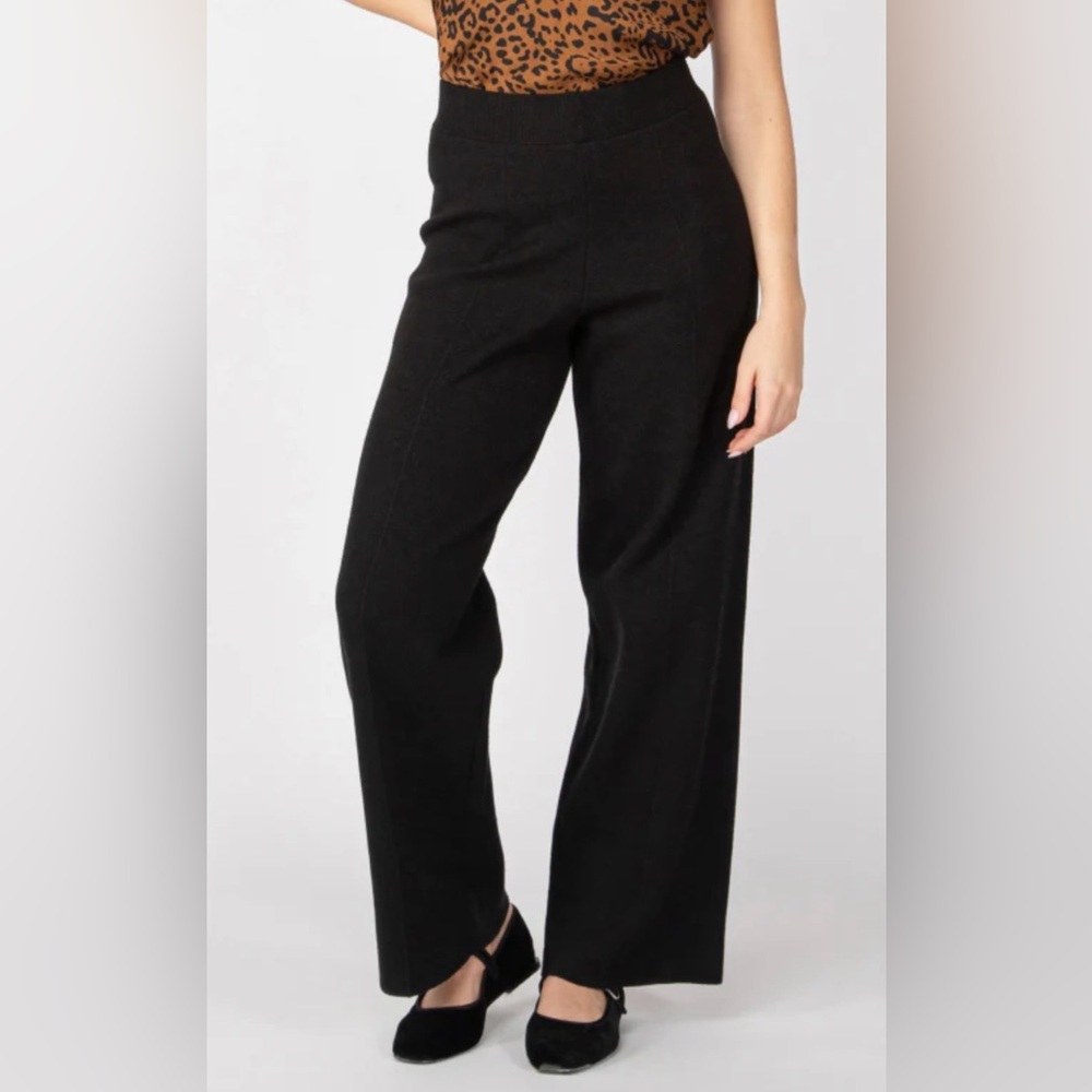 NWOT | Black Tape | Black Linen-Blend Wide Leg Pant | Size XL